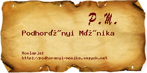 Podhorányi Mónika névjegykártya